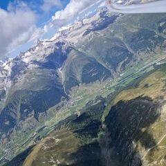 Flugwegposition um 12:22:34: Aufgenommen in der Nähe von Goms, Schweiz in 3449 Meter